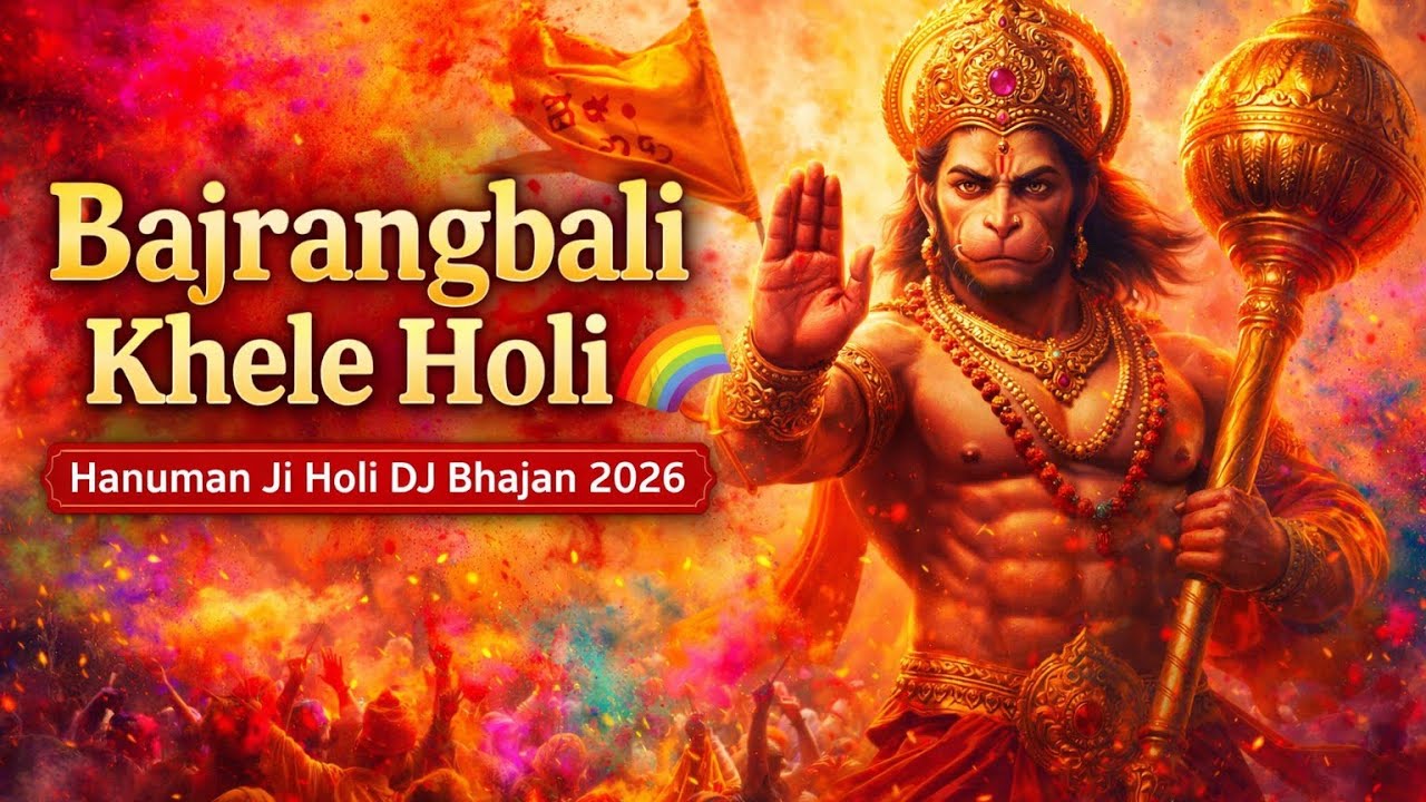 Bajrangbali Khele Holi 🔥 | Hanuman Ji Holi DJ Bhajan 2026 | Jai Hanuman Song | Holi Special