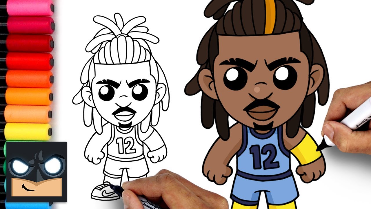 How To Draw Ja Morant | Memphis Grizzlies