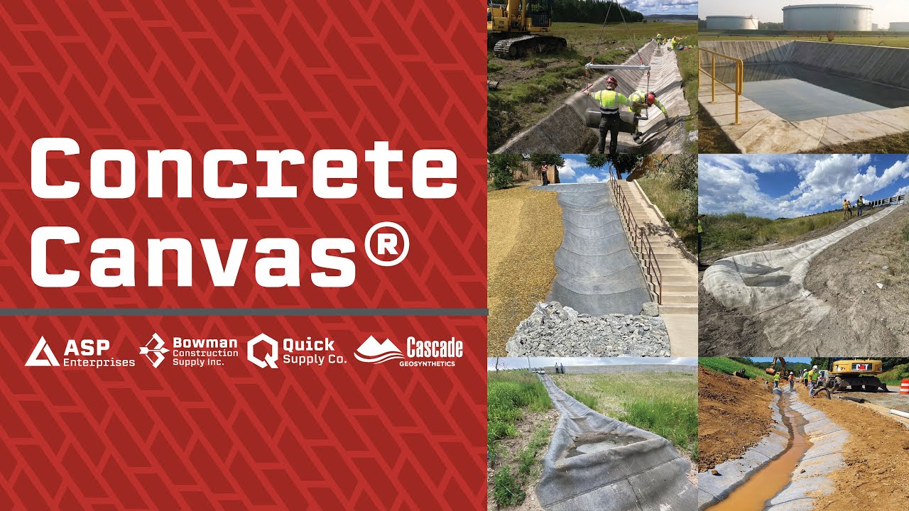 Concrete Canvas - Erosion Control & Containment Solution - Geosynthetic Cementitious Composite Mat
