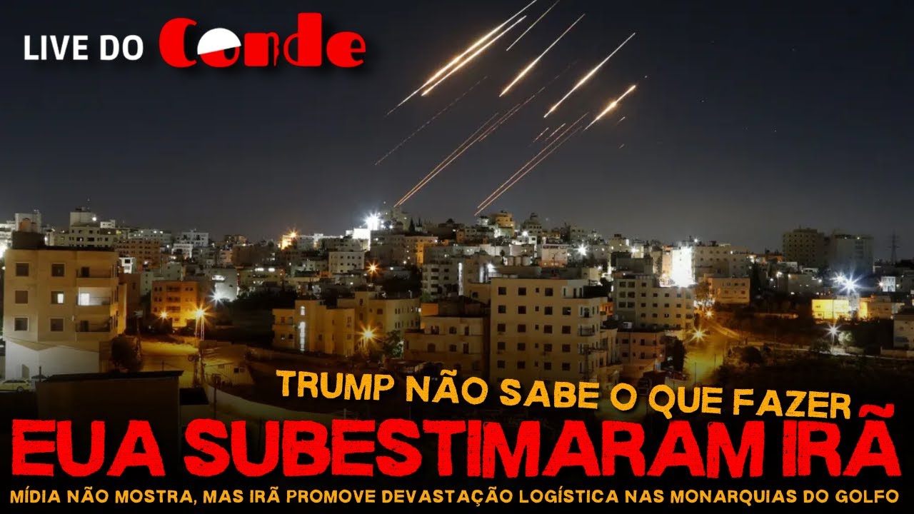 Live do Conde | EUA subestimaram Irã: mídia não mostra, mas país persa devastou monarquias do golfo