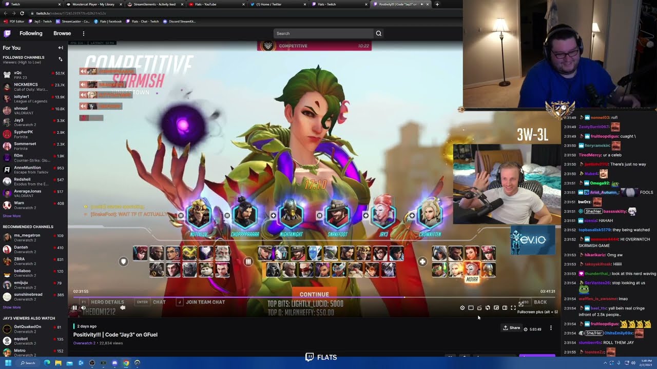 Lurking in Jay3's chat