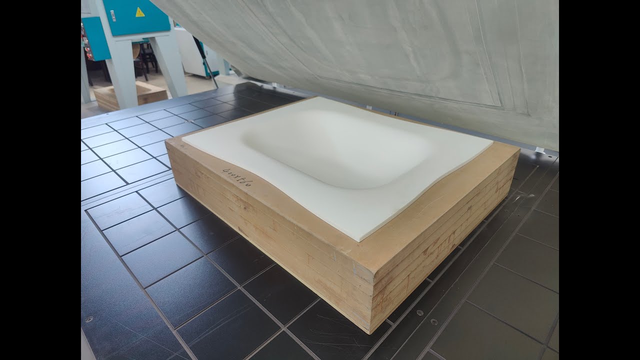 How to use vacuun press make solid surface thermoforming