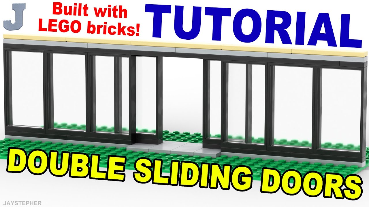 LEGO Tutorial On How To Make Double Sliding Glass Doors