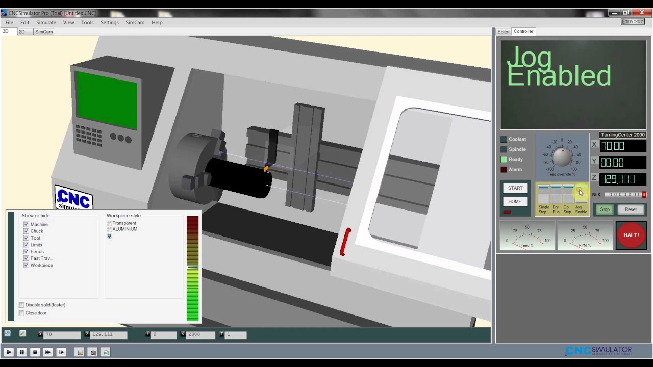 #4 PODSTAWY PROGRAMOWANIA G CODE CNC - CNCSimulator Pro - ROZPOCZĘCIE PRACY