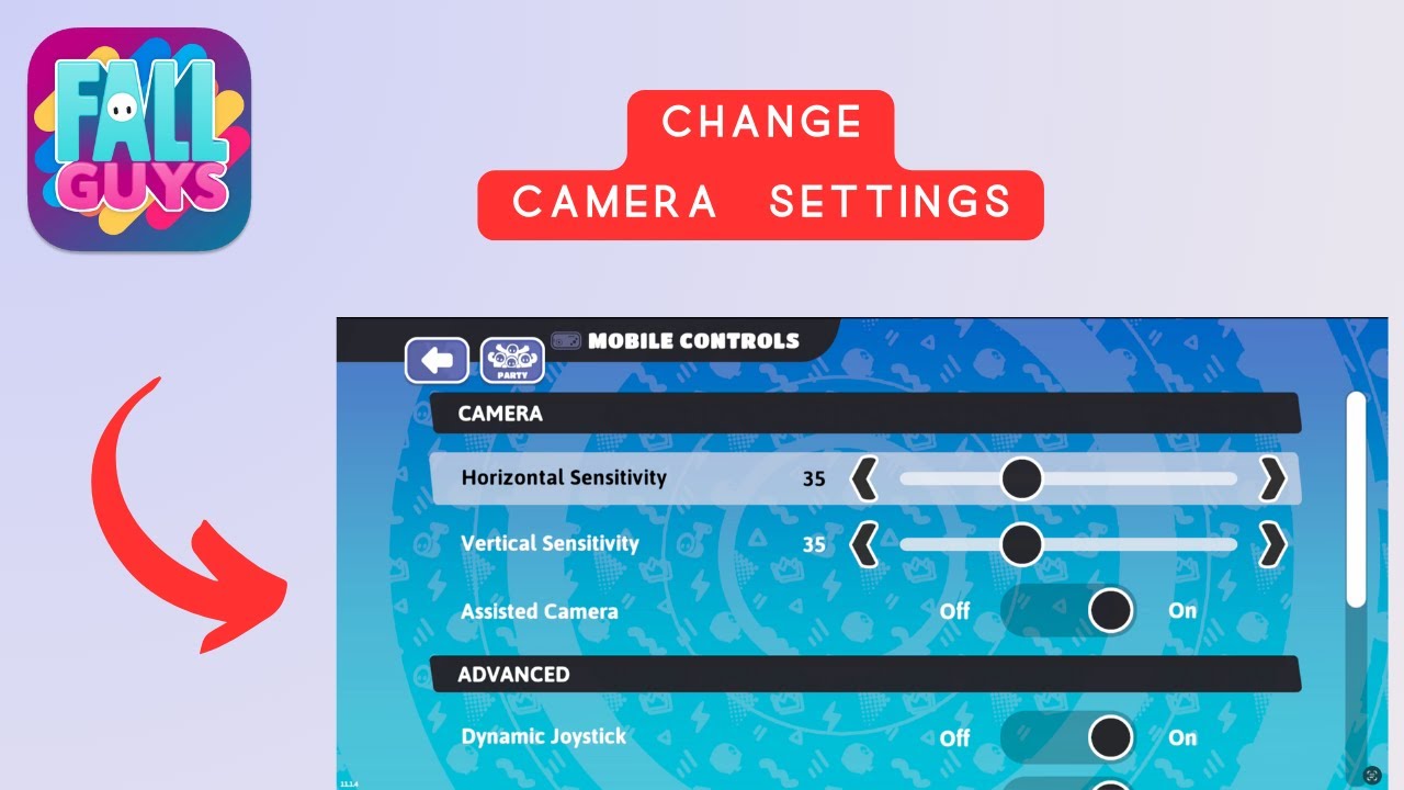 How to change Camera settings In Fall Guys mobile