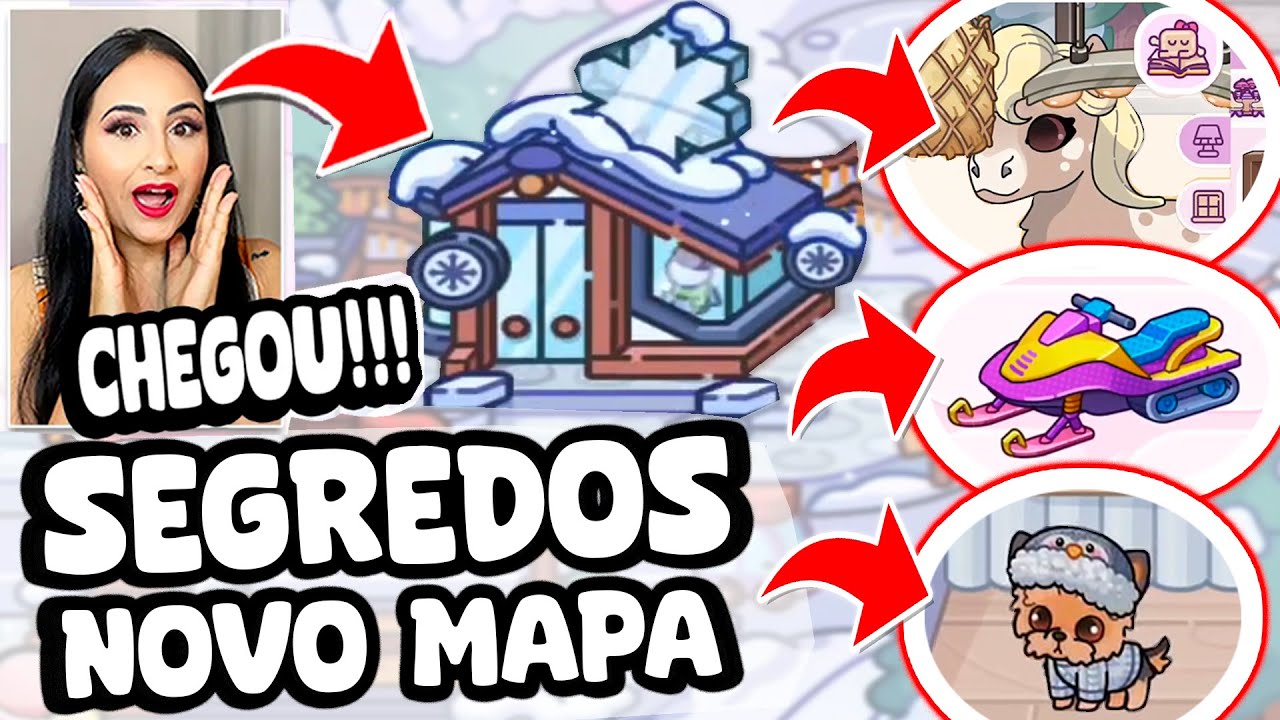 SEGREDOS NOVA MAPA DE NEVE! ESTÁBULO CAVALOS, NOVOS PACOTES MONTANHA NEVADA NO PAZU AVATAR WORLD