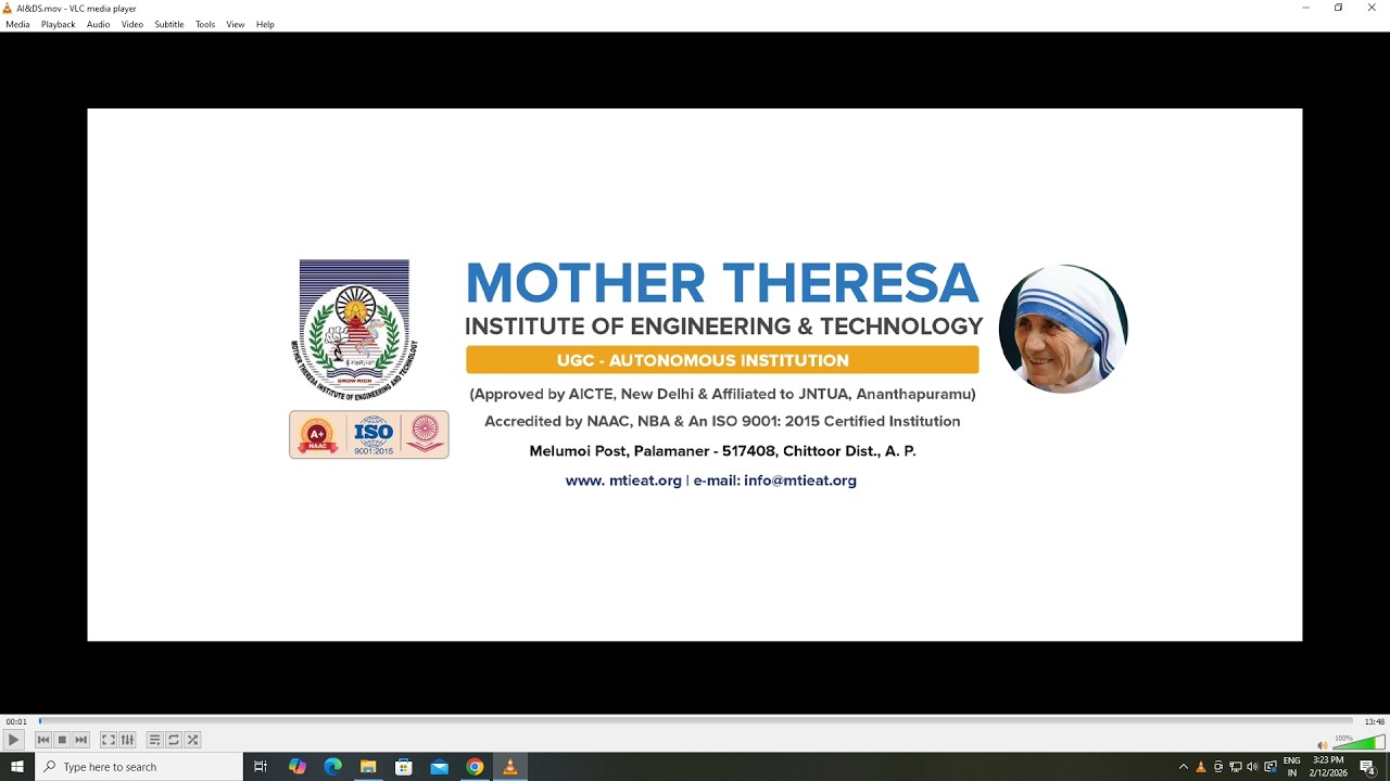 MOTHER THERESA INSTITUTE OF ENGINEERING & TECHNOLOGY-AAROHAN FLASHMOB 2K25 - CSE PERFORMANCE