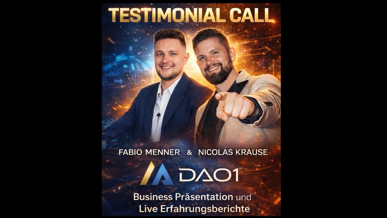 DAO1 TESTIMONIAL CALL  – Reale Erfahrungen & Einblicke mit @SirNicolasKrause