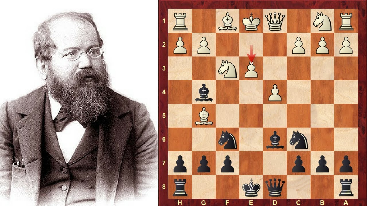 Interesting Chess Game: Henry E Bird vs Wilhelm Steinitz : Match (1866):London England: Bird Opening
