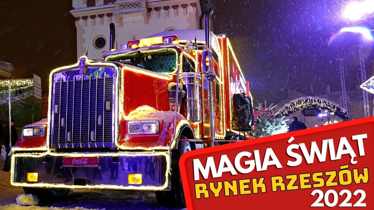 Coraz bliżej święta, cola napoczęta :) Ciężarówka Coca-Cola zawitała na rzeszowski rynek #magiaświąt