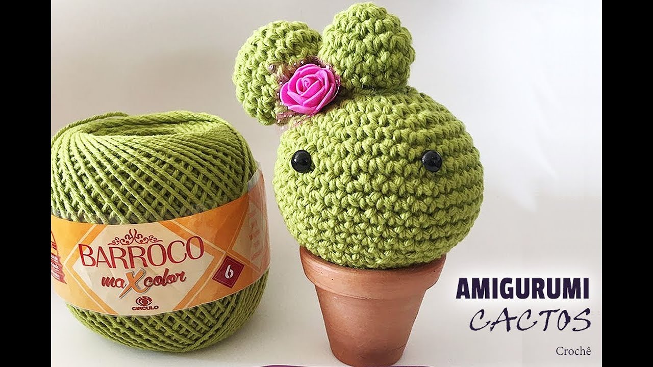 Cactos de Crochê Amigurumi em Crochê Simoni Figueiredo