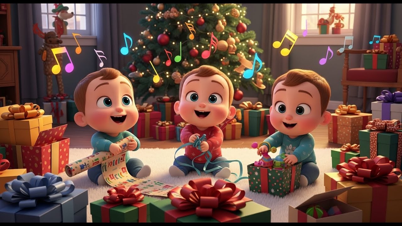 Let’s Wrap the Gifts Song 🎁🎄 | Fun Christmas Song for Babies & Toddlers | Baby Giggles TV