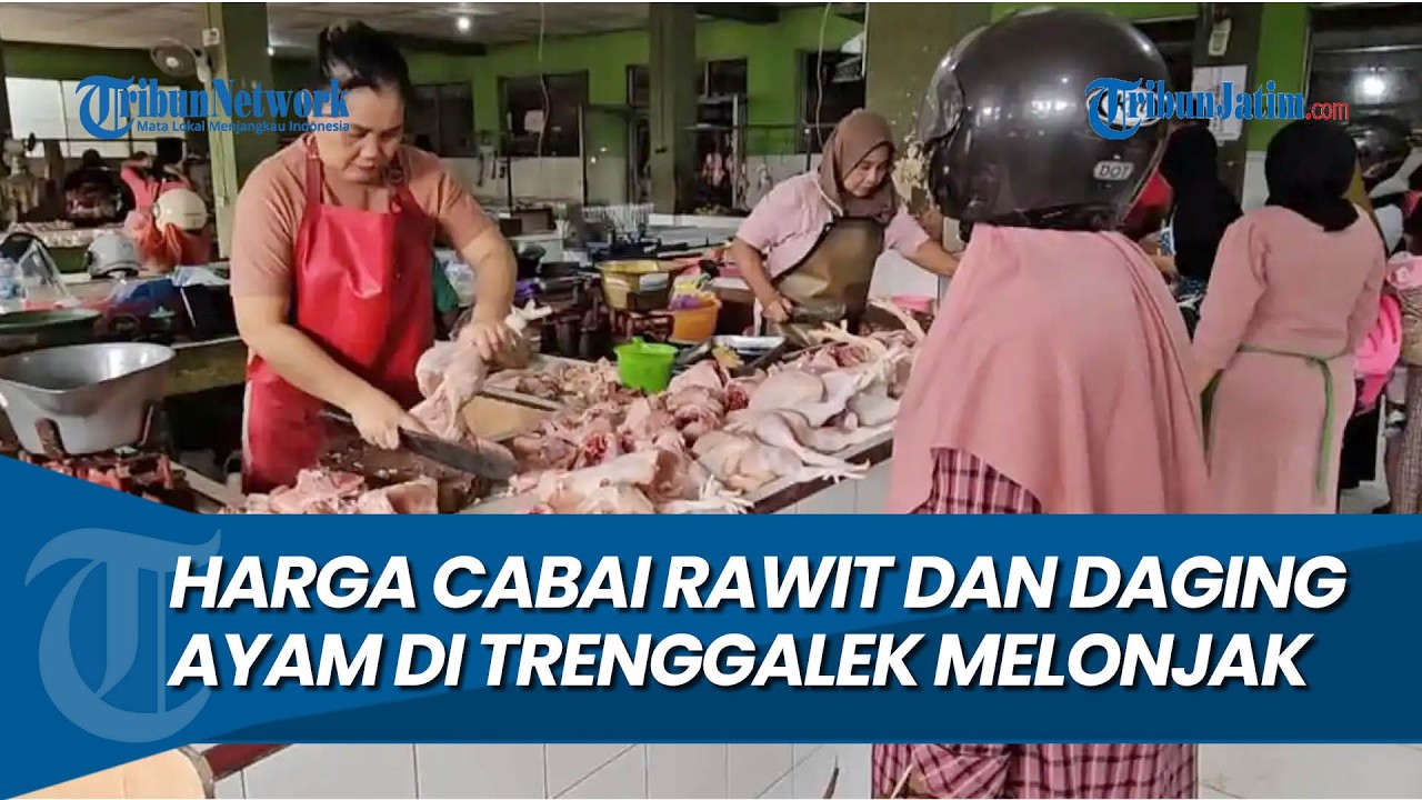 MASYARAKAT BELANJA UNTUK MEGENGAN, Harga Cabai Rawit dan Daging Ayam di Trenggalek Melonjak