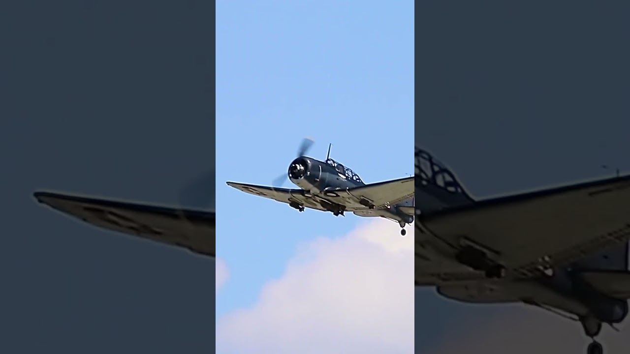 Commemorative air force SBD dauntless performing a photo pass at WW2 weekend!