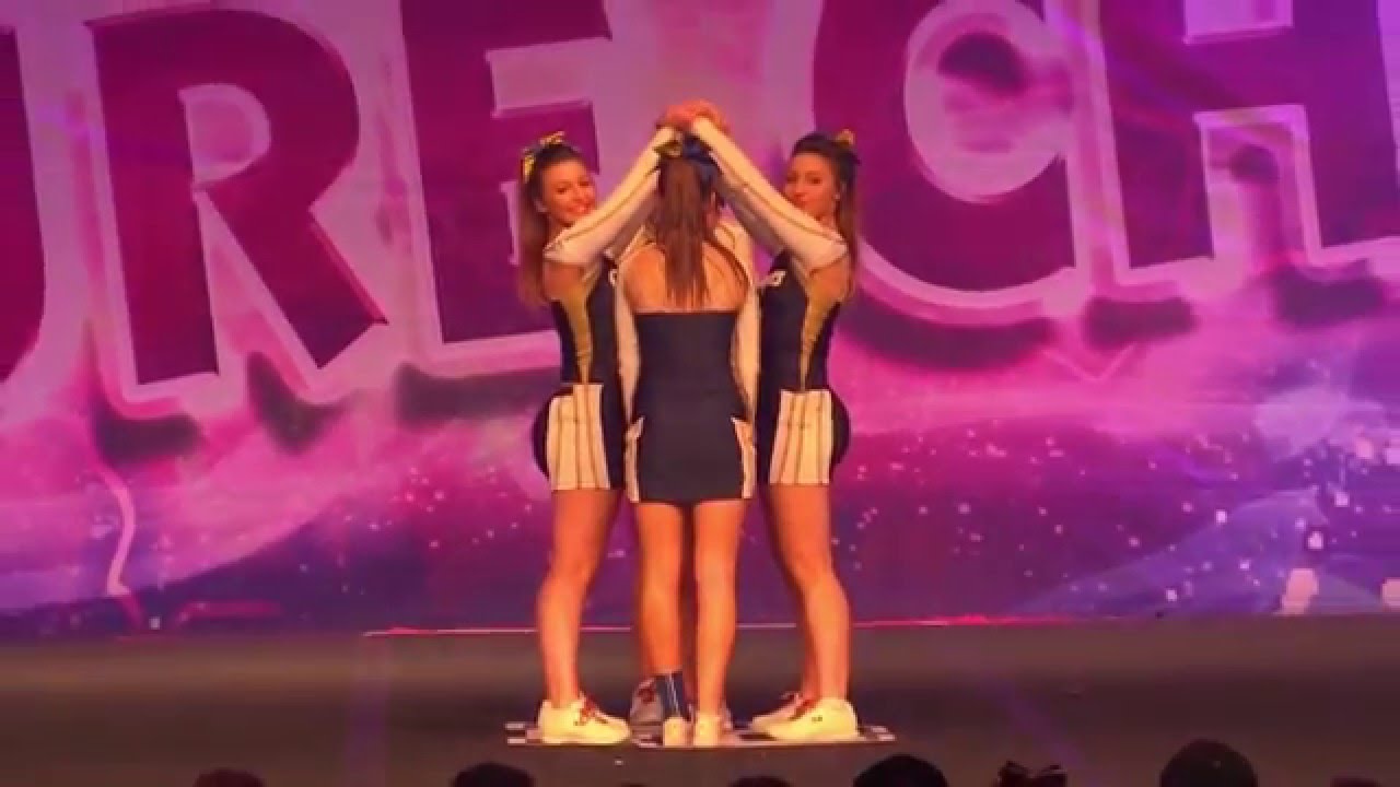 Kingston Cougars Eclipse Level 3 All Girl Group Stunt @ Future Cheer Nationals 2015