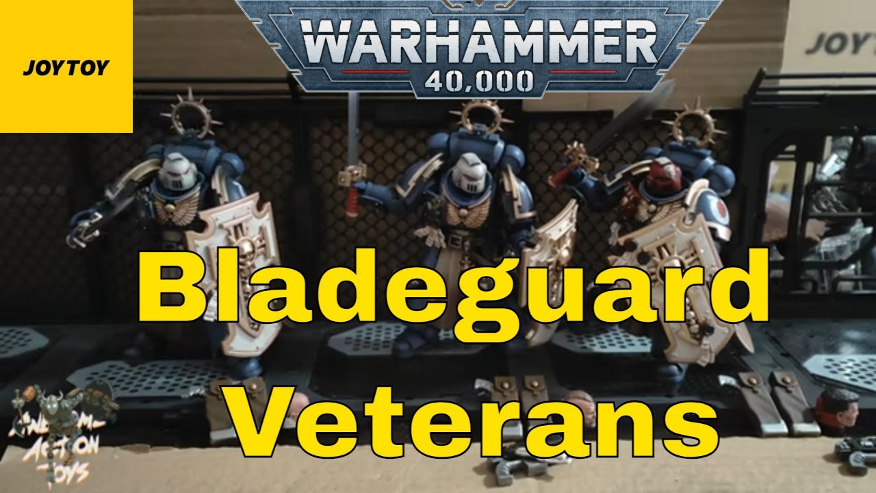 JoyToy Warhammer 40k Ultramarines Bladeguard Veterans 1:18 scale action figures. Great additions.