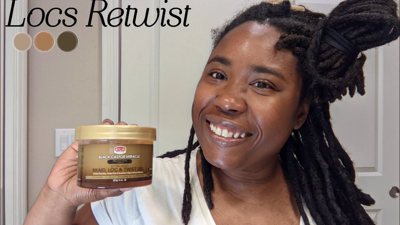 Locs Retwist| African Pride Black Castor Miracle Extra Hold Braid, Loc, Twist Gel Review