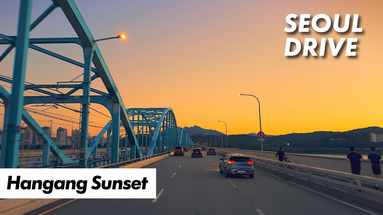 Lo-fi Jazz Hiphop Night Drive in Seoul 4K & City Bridges Night View 서울 드라이브 서울여행 야경 한강다리 강변북로