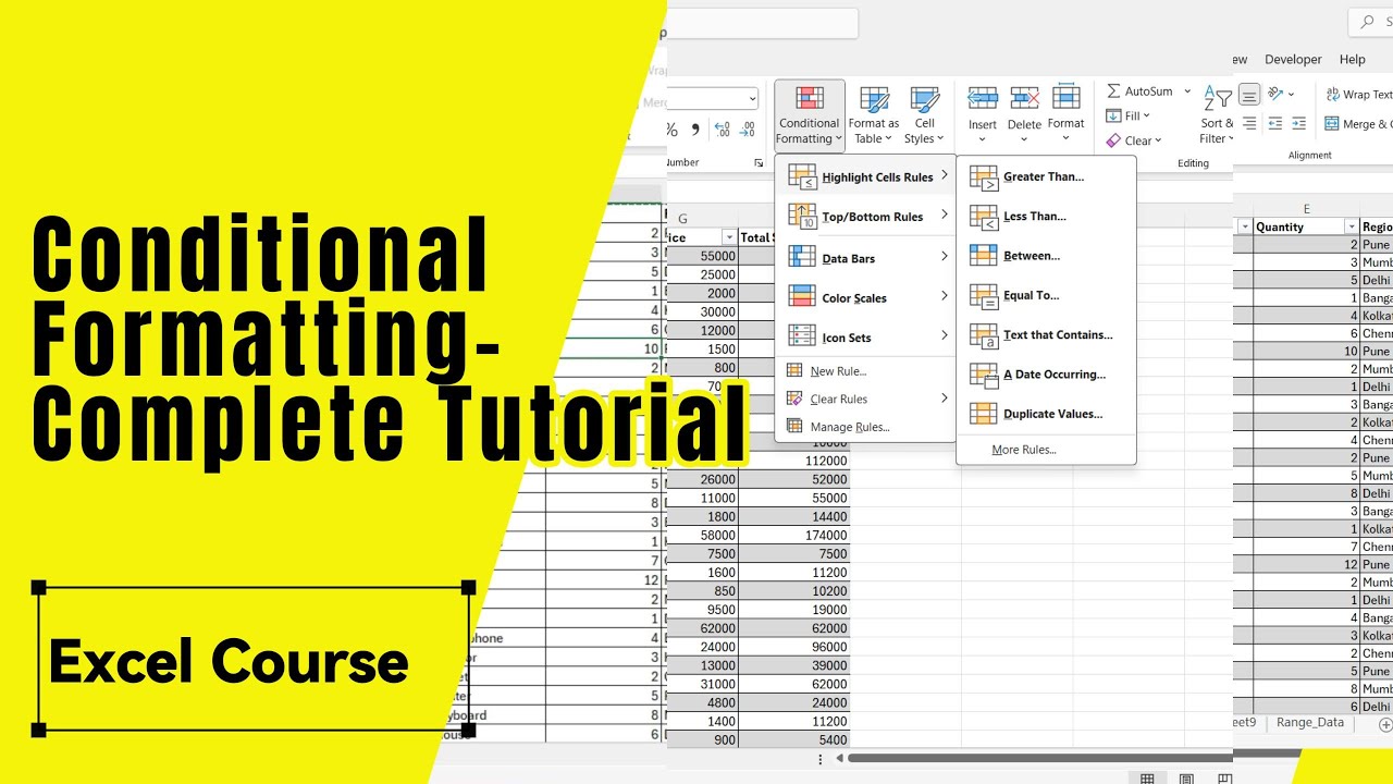 Learn - How to use Conditional Formatting📚|| Complete Tutorial || Excel course - Video-3📚