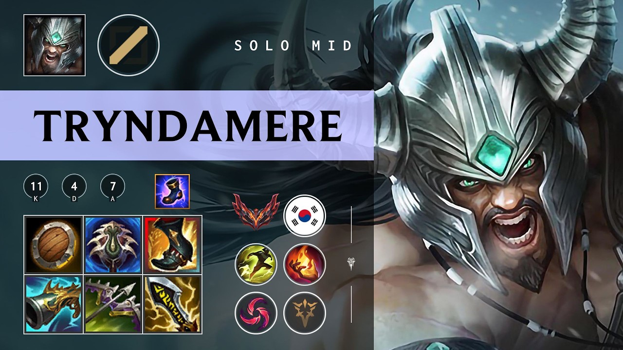Tryndamere Mid vs Jax - KR Grandmaster Patch 26.03