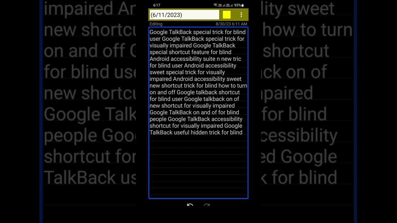 TalkBack new on and off shortcut gesture for blind new Android accessibility sweet on an off trick