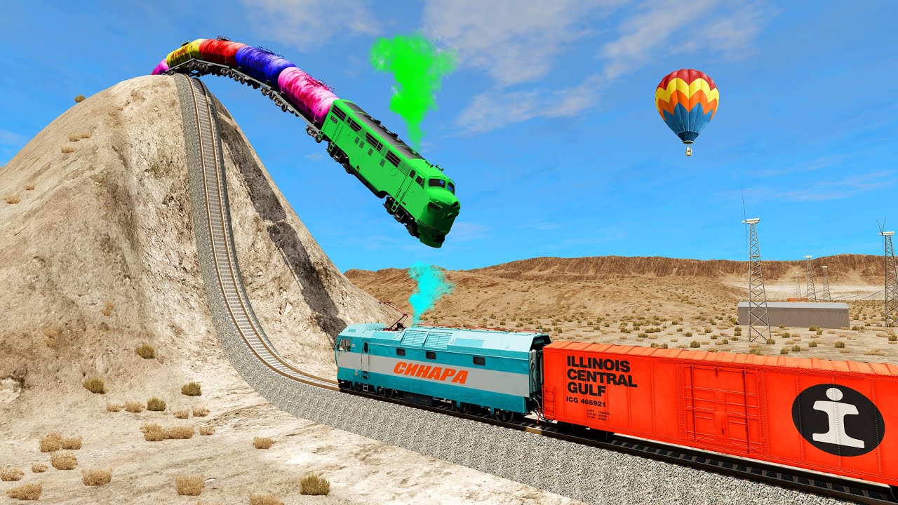 🚂Train vs😲Hill Climping Crashes | Part-3 | BeamNG.Drive