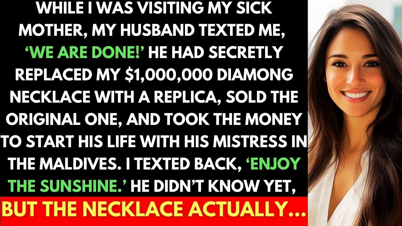 Husband Secretly Sold My $1 MILLION Diamond Necklace And Fled To The Maldives With His Mistress.
