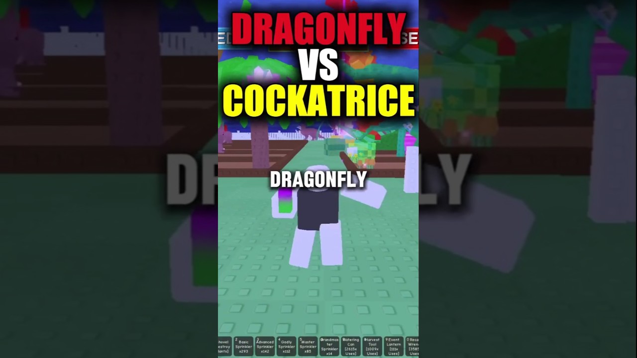 dragonfly better than cockatrice?  #growagarden #roblox