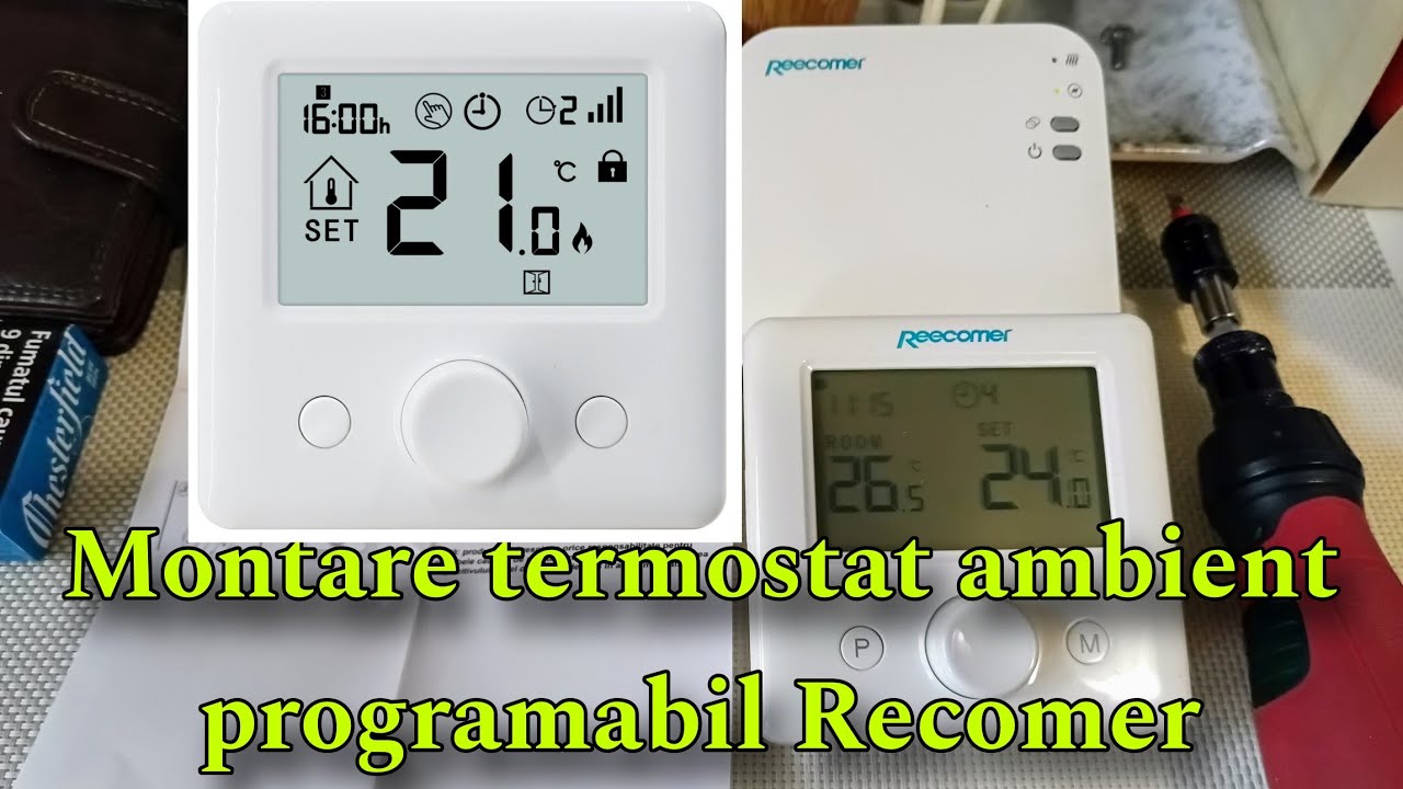 Montare termostat ambient programabil Recomer pas cu pas 11.12.2023