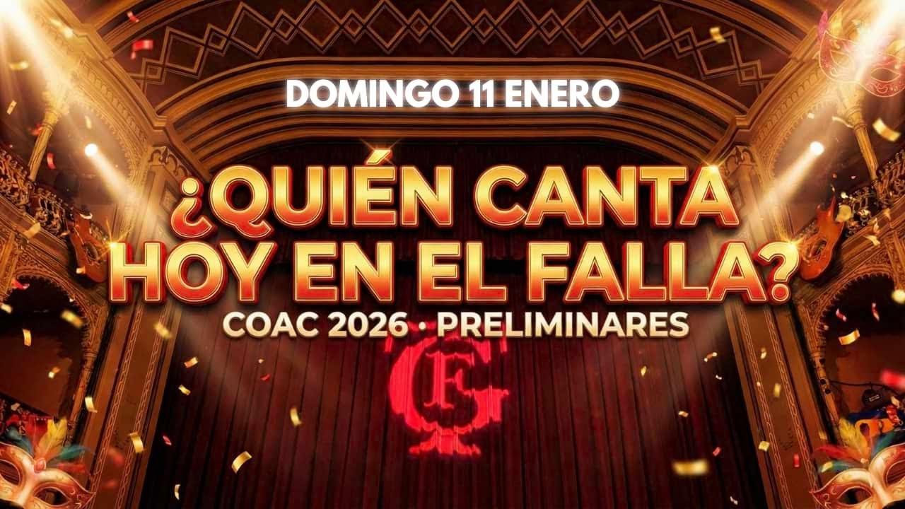Qui&eacute;n canta HOY en el COAC 2026: Domingo 11 Enero | Chapa, Sheriff...