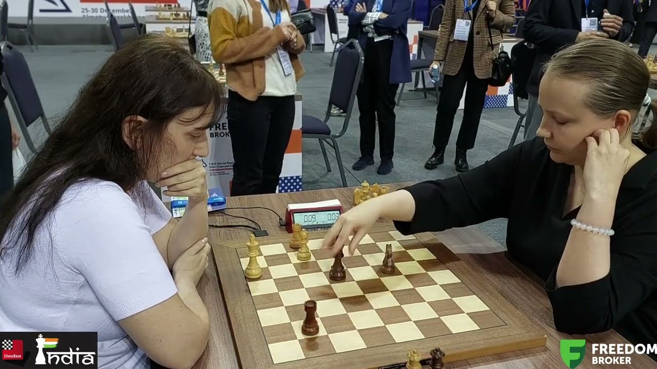 And the flag falls down | IM Sofio Gvetadze vs GM Valentina Gunina | World Blitz 2022