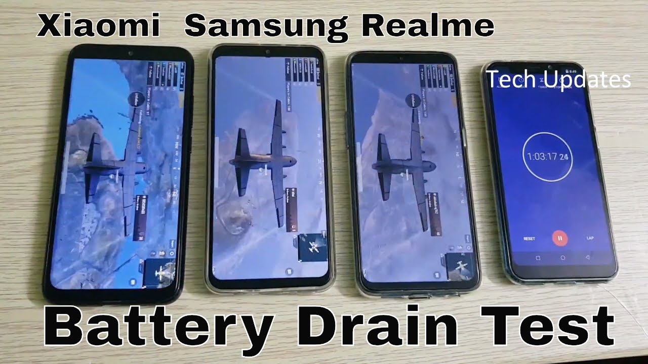 Xiaomi Redmi Note 7 vs Samsung Galaxy M20 vs Realme U1 Battery Drain Test