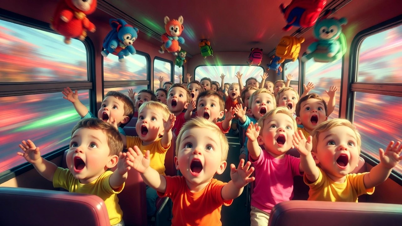 The Wheels on the Bus 🚌🎵 | Classic Action Nursery Rhyme & Fun Kids Songs
