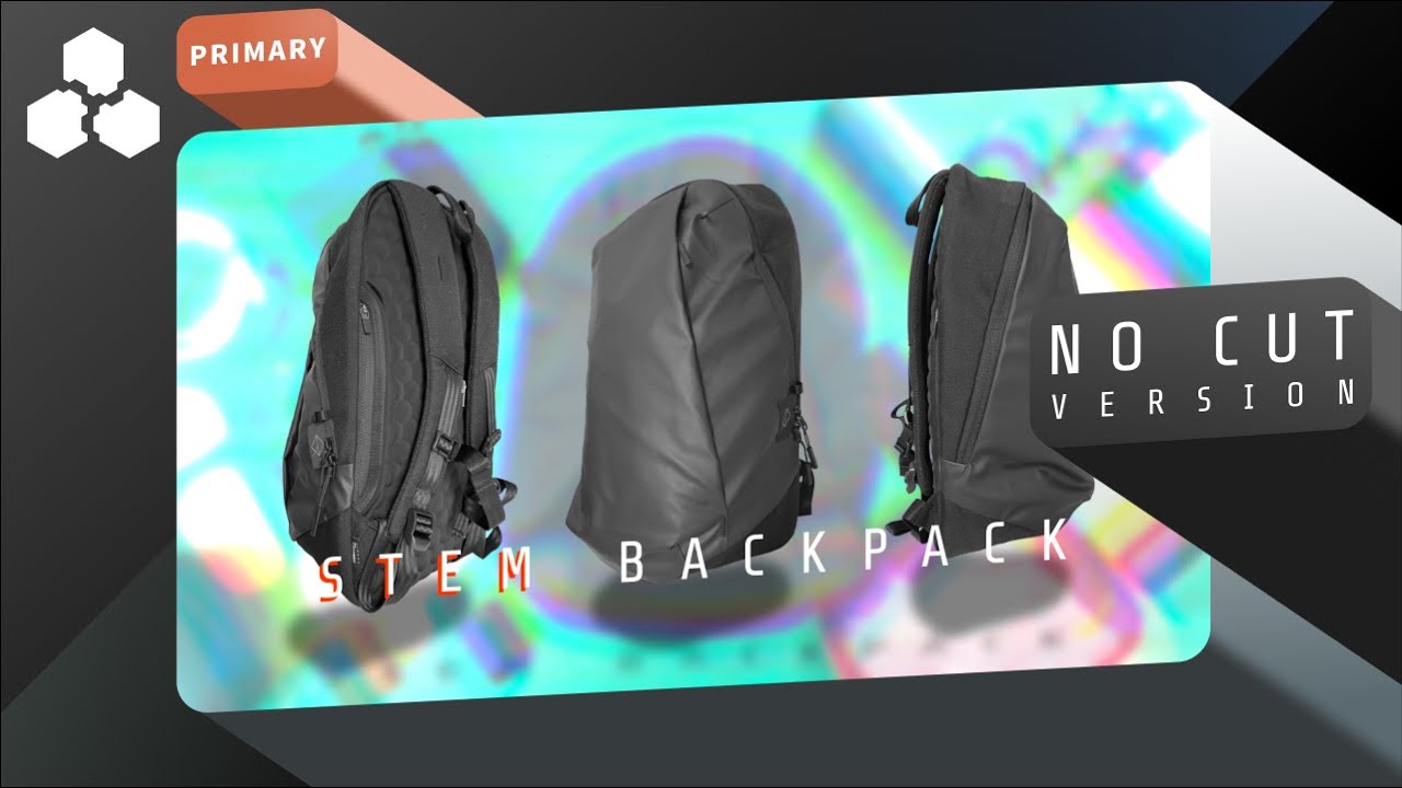 “No Cut Ver” WEXLEY STEM BACKPACK / Sleek Minimalist Day Pack
