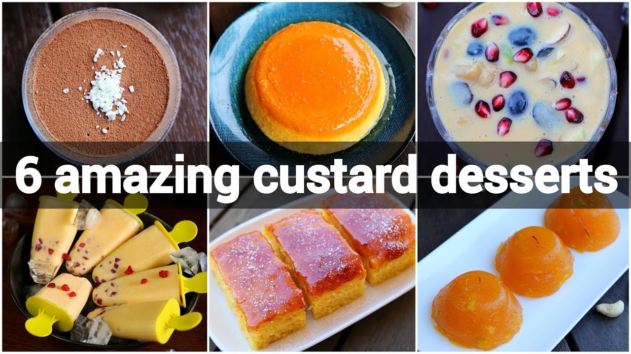 6 amazing custard recipes collection | custard dessert for summer | indian custard recipes