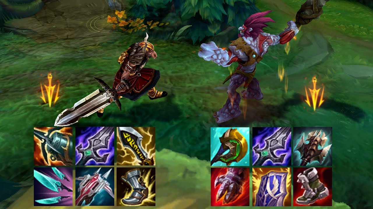 TRUNDLE vs TRYNDAMERE S12 LETHAL TEMPO FULL BUILD FIGHTS
