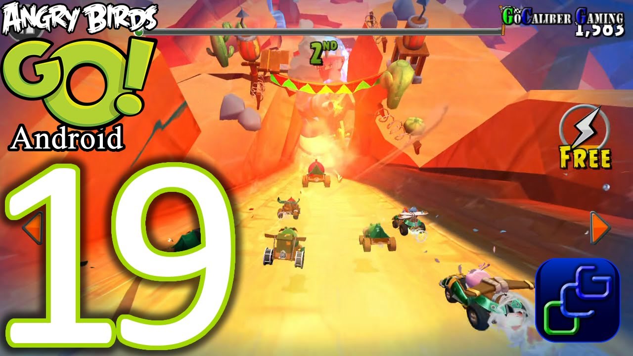 Angry Birds GO Android Walkthrough - Part 19 - STUNT: Track 1