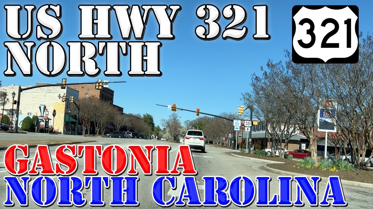 US 321 North - York SC to Gastonia NC - 4K Highway Drive