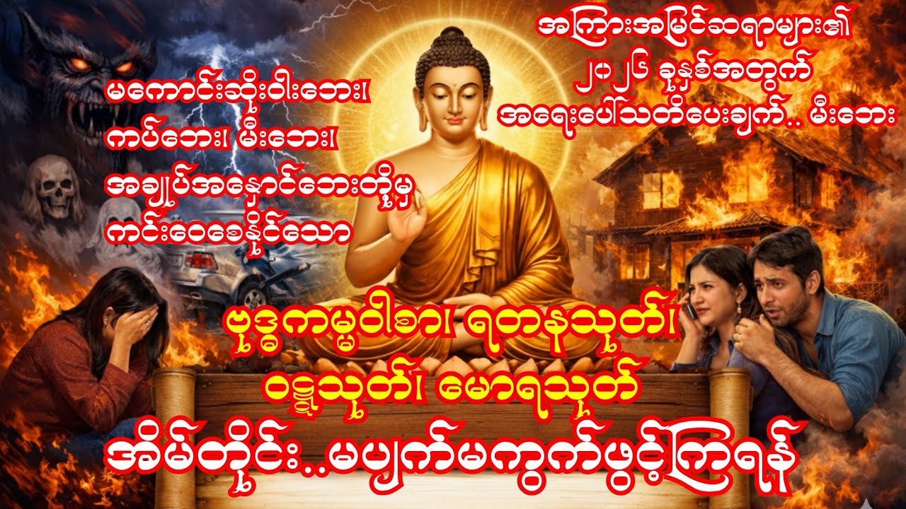 31.1.2026 အိမ်တိုင်း အိမ်တိုင်း မပျက်မကွက်ဖွင့်ကြရန်..ဗုဒ္ဓကမ္မဝါစာ၊ ရတနသုတ်၊ ဝဋ္ဋသုတ်၊ မောရသုတ် 