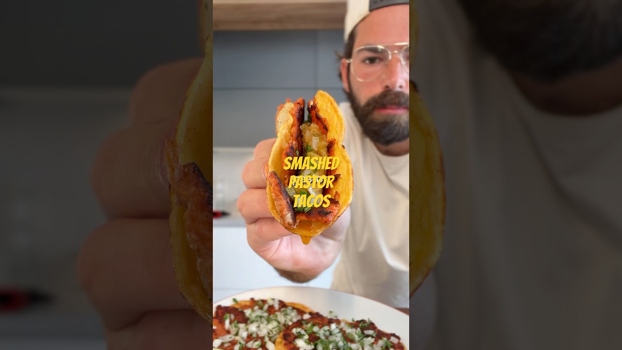 Smashed pastor tacos #smashedtacos #recipe