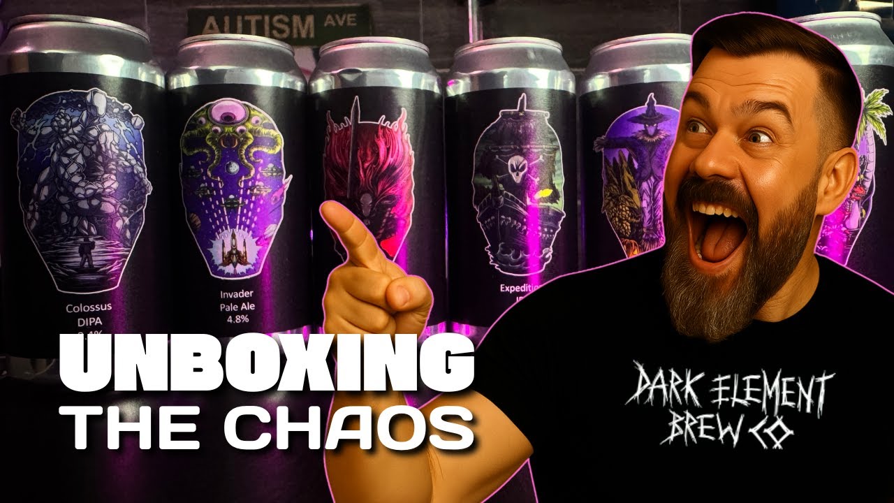 Распаковка крафтового пива из Великобритании: банки из тяжёлого металла от Dark Element Brewing