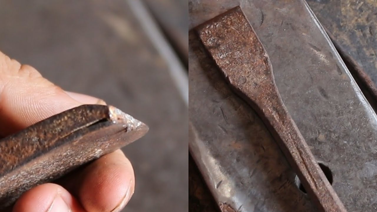 Restauración de formón muy antiguo