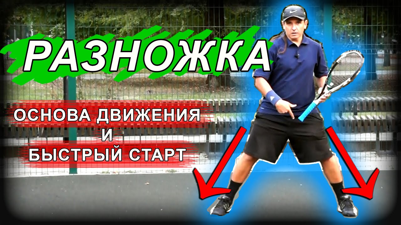 Разножка - основа движения и быстрого старта в теннисе
