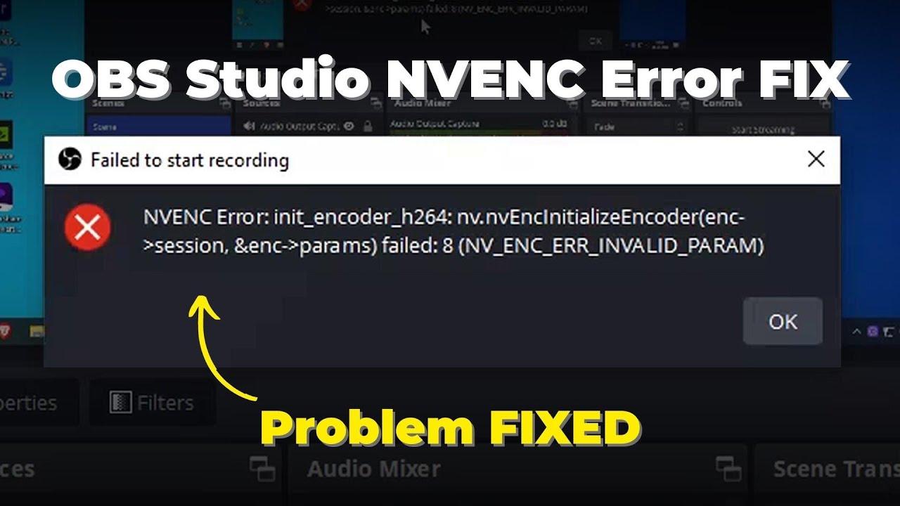SOLVED: OBS Studio NVENC Error Init Encoder H264 | How to FIX