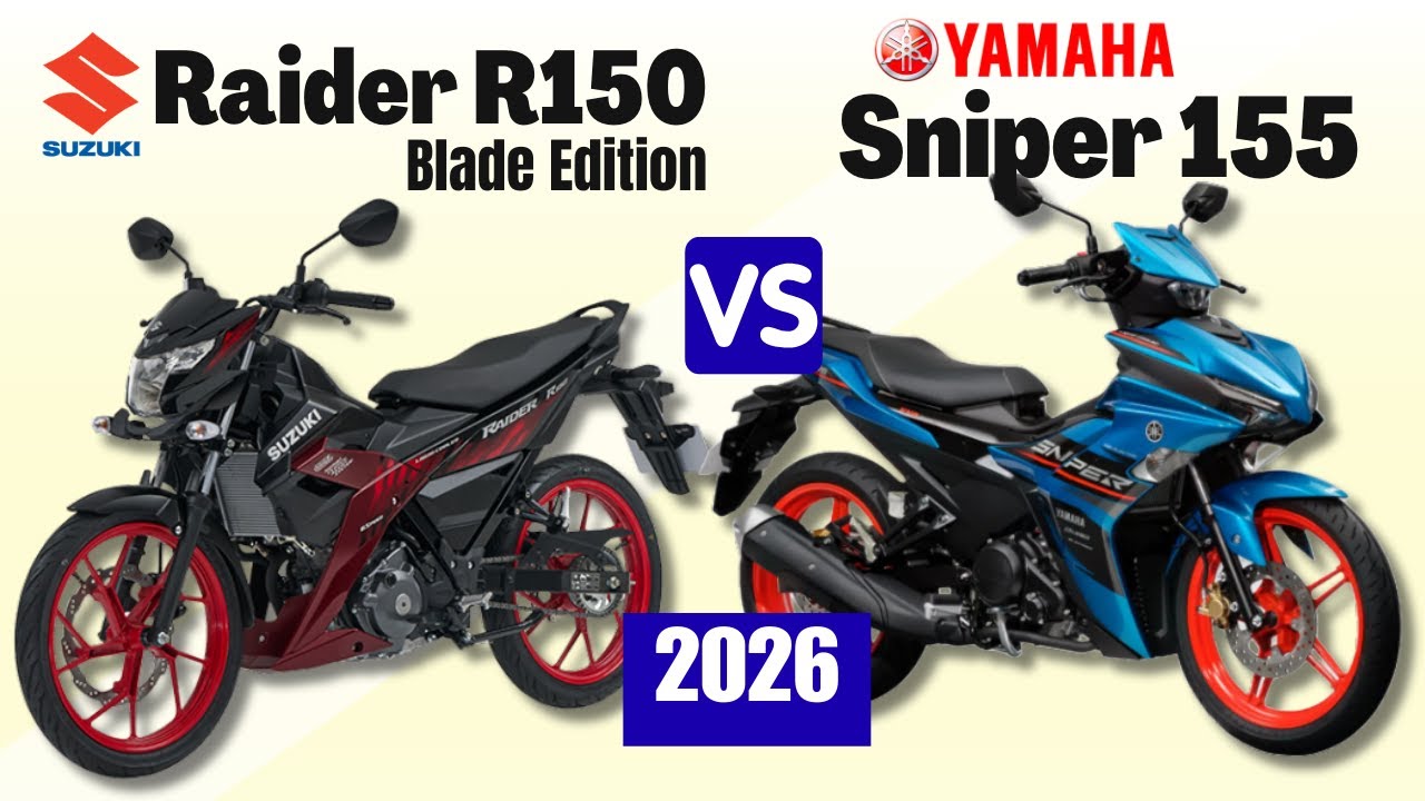 Suzuki Raider Blade Ed vs Yamaha Sniper 155 Stndrd | Side by Side Comparison | Specs & Price | 2026
