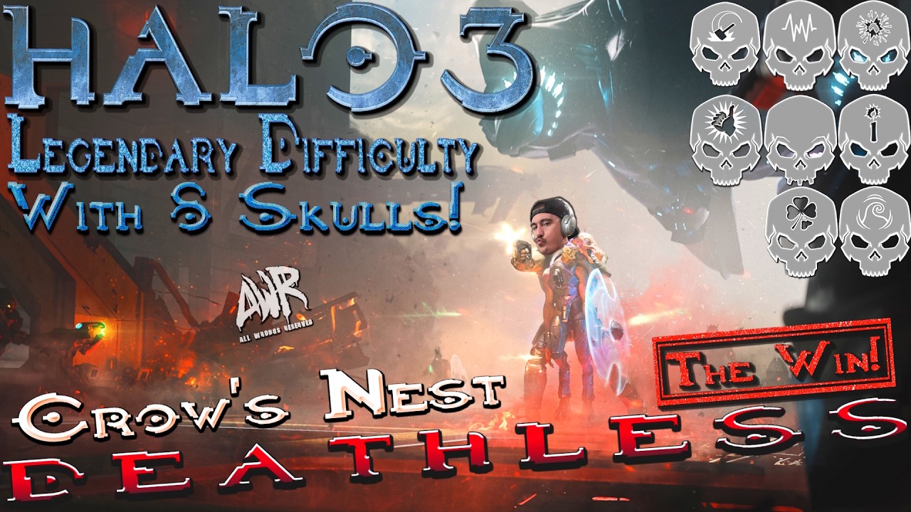Crows Nest - DEATHLESS , Legendary with 8 skulls - Halo 3
