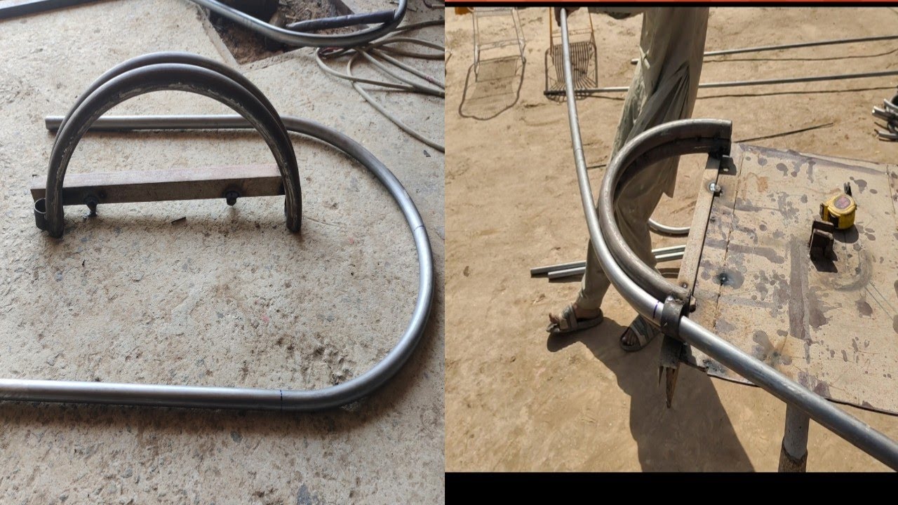 Without Roller Round or square pipe bending through simple technique