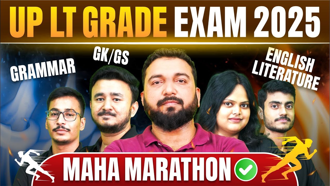 UP LT Grade 2025 Maha Marathon | English Literature, GK/GS & Grammar | 150+ Most  Expected Questions