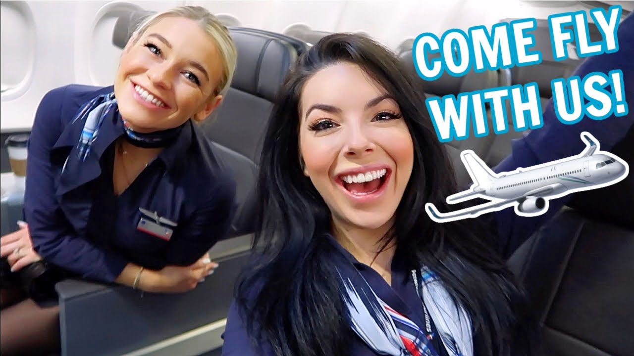 Flight Attendant Life - WORKING OUR FIRST TRIP TOGETHER ❤️✈️ (Part 1)
