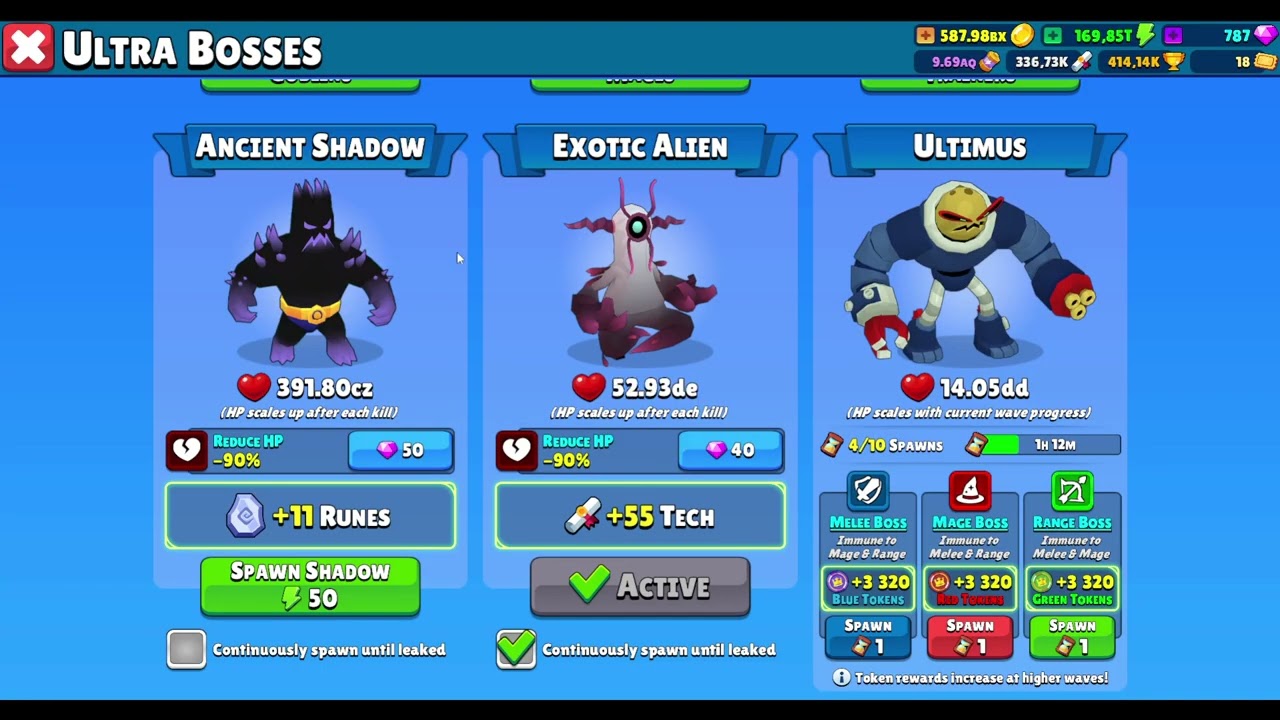 Idle Hero TD ~ Synergy Event - Kill your Exotic Aliens for extra scrolls!